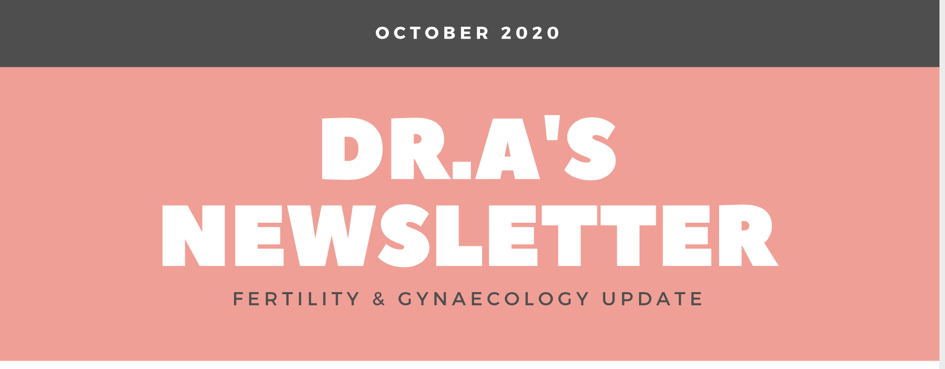 Dr.A’s Newsletter : October 2020